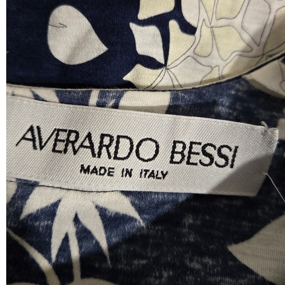 Vintage Averardo Bessi Italy dress Floral 100% Cotton Button A-line Midi 12 L - Picture 5 of 10